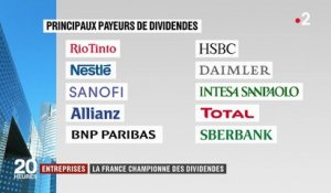 Entreprises : la France championne des dividendes