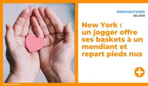 New York : un jogger offre ses baskets à un mendiant et repart pieds nus
