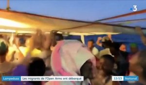 Italie : les migrants de l' "Open Arms" ont débarqué à Lampedusa