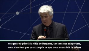 Le discours de Gasperini, élu meilleur entraîneur de Serie A