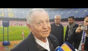 Barça - OL : Interview avec Jean-Michel Aulas au Camp Nou