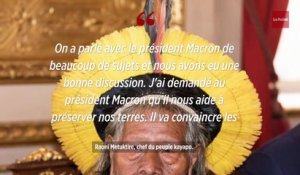 Amazonie : le président Macron a rencontré le chef Raoni