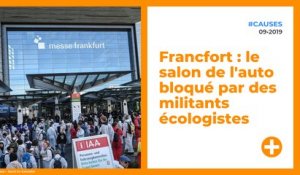 Francfort : le salon de l'auto bloqué par des militants écologistes