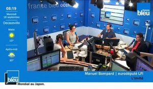 Procès après la perquisition au siège de la France Insoumise : l'eurodéputé toulousain Manuel Bompard invité de France Bleu Occitanie