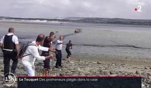 Découvrez les images impressionnantes d'un couple d'octogénaires qui s'est fait surprendre par la marée montante et s'est retrouvé piégé dans la vase au Touquet