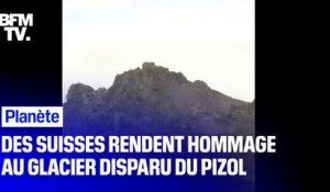 Une "marche funèbre" a été organisée en Suisse pour rendre hommage au glacier du Pizol, presque entièrement fondu