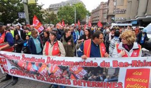 Manifestation pour la défense des retraites à Strasbourg