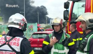 Incendie Rouen: "Bien sûr que ça nous inquiète ! " (riverain)