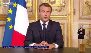 Emmanuel Macron: "Le président Chirac incarna une certaine idée de la France"