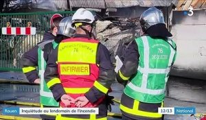 Incendie d'une usine à Rouen : les habitants inquiets des retombées