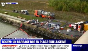 Rouen: un barrage installé sur la Seine pour repousser les nappes de pollution