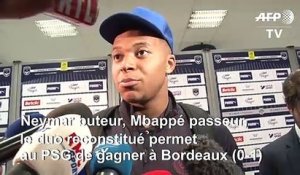 Grâce à Neymar et Mbappé, Paris s'impose 1-0 à Bordeaux
