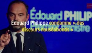 Édouard Philippe condamne « des discours nauséabonds »