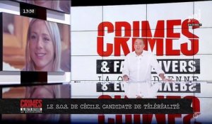 Cécile, ancienne candidate de télé-réalité, lance un appel en direct dans "Crimes" sur NRJ 12 pour retrouver sa fille de 13 ans "droguée qui se prostitue à Paris"é