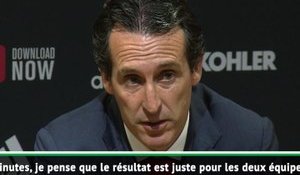 7e j. - Emery : "Un résultat juste pour les deux équipes"