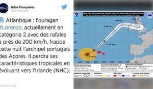 L’ouragan Lorenzo a frappé les Açores avec des rafales à 200 km/h et menace l’Irlande