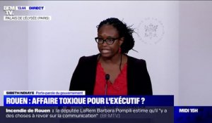 Rouen: "Depuis le début de cette catastrophe industrielle, l'attitude du gouvernement a toujours été cohérente", assure Sibeth Ndiaye