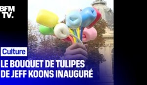 Offert par Jeff Koons, le "Bouquet de Tulipes" a été inauguré ce vendredi à Paris