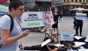 Paris : manifestation des anti-PMA pour demander le retrait du texte
