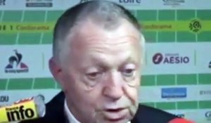 Football - Réaction de Jean-Michel Aulas après la défaite contre l'AS Saint-Étienne