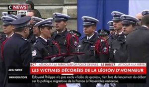 Attaque à la préfecture de police de Paris: Regardez le ministre de l’Intérieur Christophe Castaner remettre la Légion d’honneur, à titre posthume, aux quatre victimes - VIDEO