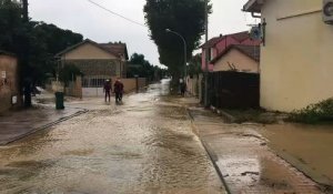 Inondations à Villeneuve-lès-Béziers dans l'Hérault le 23 octobre 2019