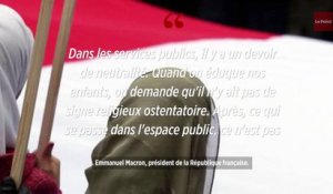 Voile dans l'espace public : « pas mon affaire », déclare Macron
