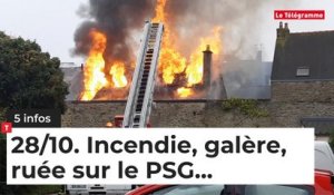 Incendie, galère, ruée sur le PSG... Cinq infos bretonnes du 28 octobre