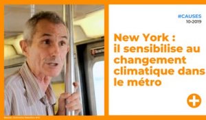 New York : il sensibilise au changement climatique dans le métro