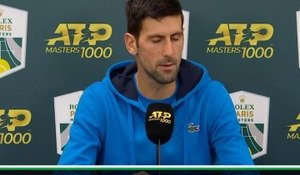 Rolex Paris Masters - Djokovic : "Un de mes meilleurs matches cette saison"