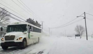 Conditions routières difficiles en Gaspésie