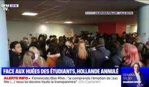 La conférence de François Hollande annulée à Lille après l'envahissement de l'amphithéâtre par des manifestants