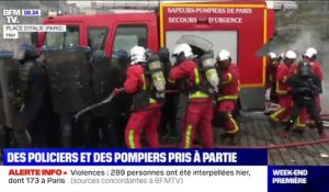 Gilets jaunes: au moins deux pompiers blessés après les violences place d’Italie à Paris