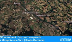 Mirepoix-sur-Tarn : un pont suspendu s'effondre