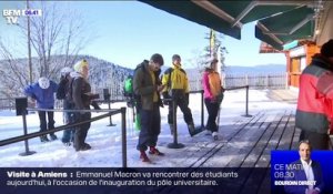 Déjà enneigée, la station de ski de Lans-en-Vercors, en Isère, a ouvert cinq semaines en avance