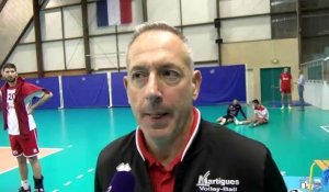Le coach Christophe Charroux après la défaite de Martigues Volley face à Nancy