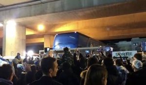 TFC-OM : les supporters olympiens présents à l'arrivée du bus