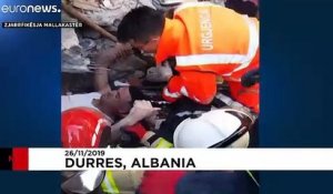 Séisme en Albanie : un homme sorti vivant des décombres