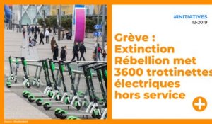 Grève : Extinction Rébellion met 3600 trottinettes électriques hors service