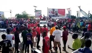 Début de la mobilisation au rond-point de la Tannerie