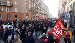 Manifestation contre la réforme des retraites, jeudi 5 décembre 2019 à Strasbourg