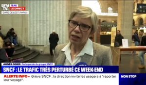 Agnès Ogier, porte-parole de la SNCF annonce 1 TGV sur 4 ce week-end