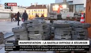 Grève: Grosse inquiétude avant la manifestation à Bastille demain, car la place est en travaux et sera très difficile à sécuriser"