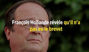 François Hollande révèle qu'il n'a pas eu le brevet