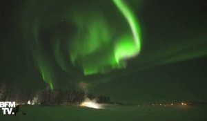 Les images éblouissantes d'aurores boréales filmées dans le nord de la Finlande