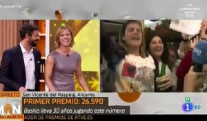 Une journaliste espagnole pète les plombs en direct pensant avoir gagné des dizaines de milliers d'euros au loto, mais... elle va découvrir qu'elle a fait erreur !