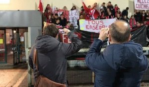 Les supporters du FC Guichen présents au dernier entraînement guichenais avant le match contre Caen