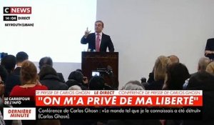 Lors de sa conférence de presse, Carlos Ghosn revient sur ses conditions de détention au Japon:  "J’ai été interrogé jusqu’à 8 heures par jour sans présence d’avocat" - VIDEO