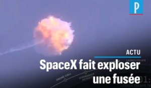 Space X fait volontairement exploser une de ses fusées