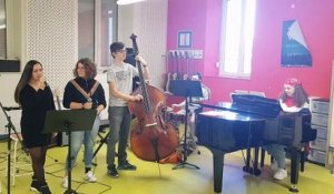Séance de répétition pour les élèves de la spécialité musique du lycée Claude Gellée d’Épinal